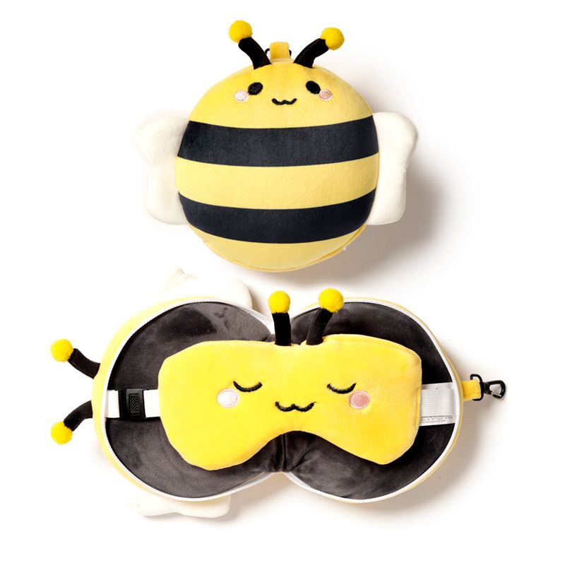 Poduszka podróżna z maseczką - PSZCZÓŁKA [CUSH309]