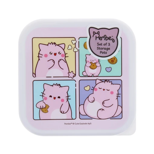Pembe Pojemniki plastikowe 3 w 1 [PEMB6951]